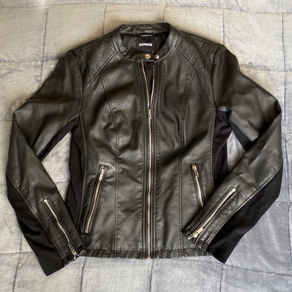 Express Women’s Faux Leather Moto Jacket